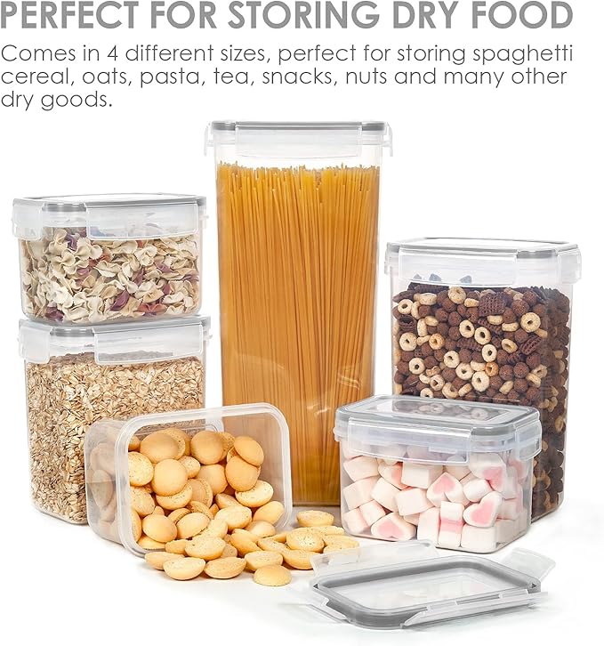 Vtopmart Airtight Food Storage Containers with Lids, 24 pcs, Gray