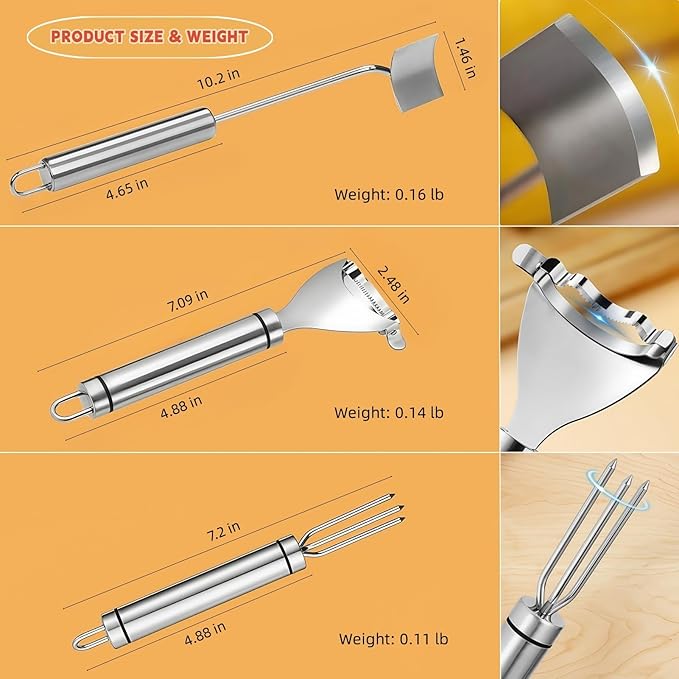 3 Pcs Upgraded Stainless Steel Corn Kitchen Tool set Corn Corn Peeler, Corn Stripper and Corn Holder, Kernel Remover Tool for Home & Outdoor Dining