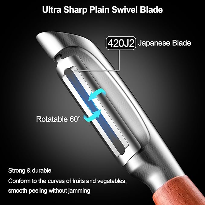 ZIGNTY Vegetable Peeler Stainless Steel, Premium Potato Peelers for Kitchen