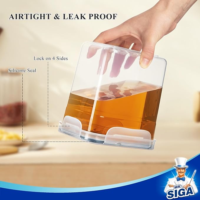 MR.SIGA 16 Pack Airtight Food Storage Container Set for Pantry Organization