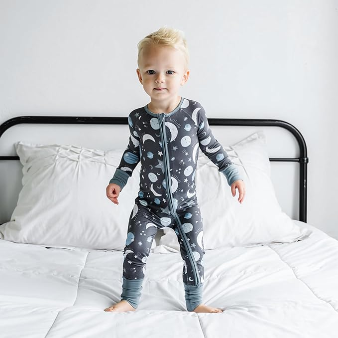 Little Sleepies Baby Pajamas, Blue To the Moon & Back, Preemie