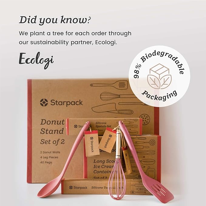 Starpack Get a Grip Silicone Kitchen Tongs (2-Pack, 9" + 12") - LFGB Non Toxic, 600°F Heat Resistant, BPA-Free - Heavy-Duty Stainless Steel, Locking - Dishwasher Safe for Nonstick Cookware