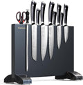 Nanbone Black Magnetic Knife Block Stand Without Knives Black Double Sided Magnetic Knife Holder Rack for Kitchen Counter Stainless Steel Knife Magnetic Strip Display Stand Storage Organizer
