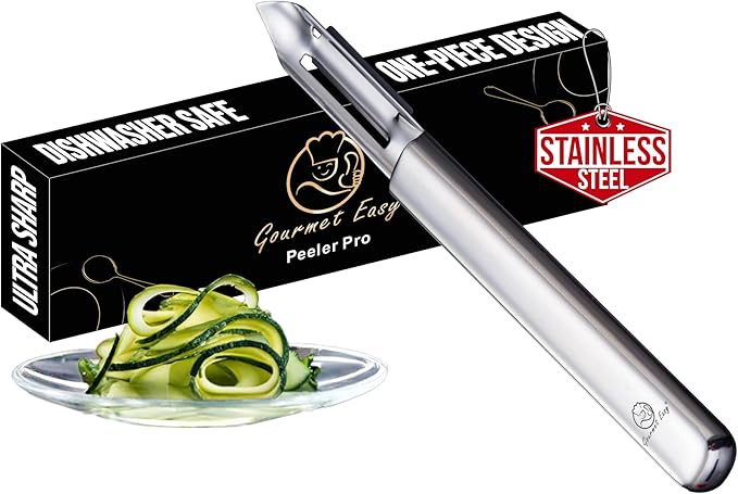Gourmet Easy Stainless Steel Vegetable Peeler, Ultra Sharp Dual Blades