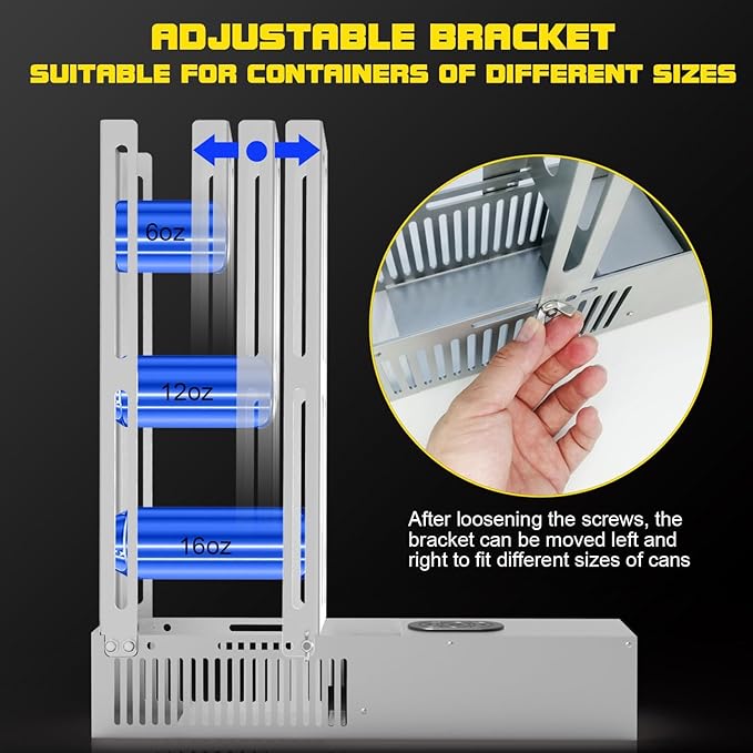 JNSTU Electric Can Crusher, Automatic Electric Can Crushers for Recycling 12oz&16oz Cans, Fill 8 cans at a Time, Aluminum Can Smasher for Recycling Aluminum Seltzer, Cola, Beer Cans