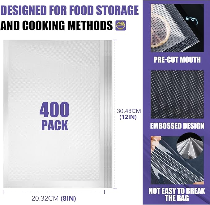 CAREGY Vacuum Sealer Bags 400 Quart