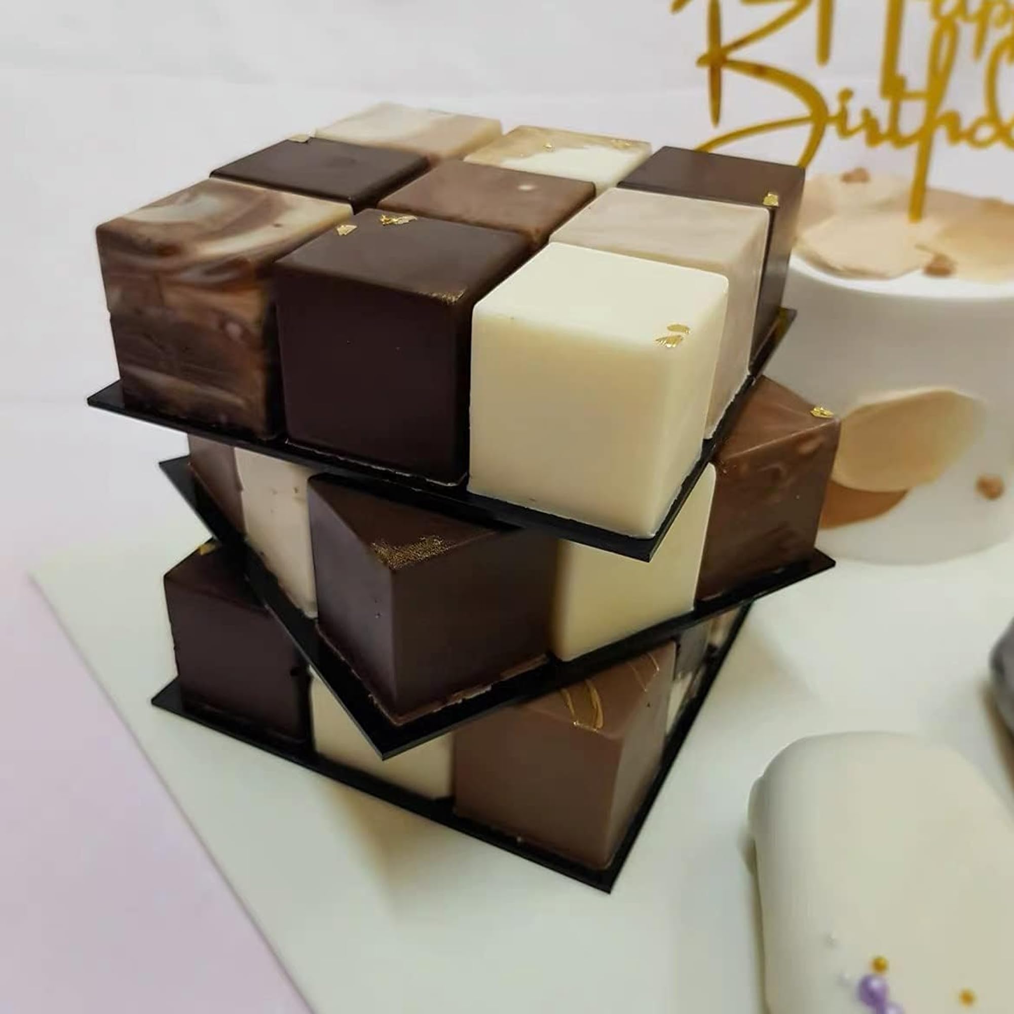 OCPO Kitchen Square Silicone Mold for Baking Mousse Cake, 15 Cavities