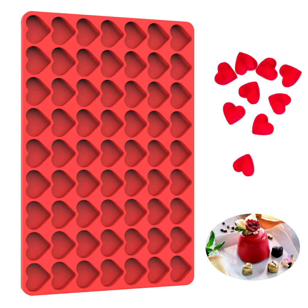 sofliym Heart Silicone Molds for Gummy, Candy, Chocolate, Small Homemade Treats Molds with Scraper (1 PCS heart)