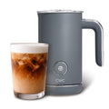 COOK WITH COLOR 4-in-1 Electric Milk Steamer and Frother - 2-Minute Heating and Frothing, Hot and Cold Foam Maker for Coffee, Latte, Cappuccino, Macchiato, Milk Warmer, Auto Shut Off, Grey