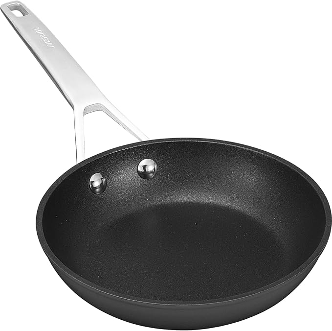 MsMk 12.5 Inch Nonstick Frying pan, Grey Large Cooking Pan Titanium Skillet