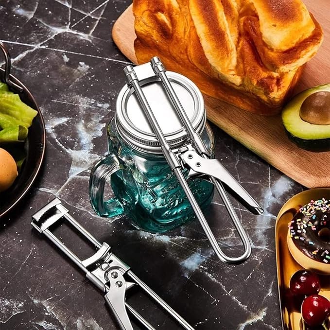 Fiopet Adjustable Multifunctional Stainless Steel Can Opener, 2023 New Stainless Steel Can Opener Bottle Jar Lid Gripper Household Kitchen Tool, Manual Jar Bottle Opener Kitchen Accessories (2 Pcs)