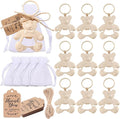 Uezea Bottle Openers Baby Shower Return Favors for Guests Cute Bottle Opener Decorations and Souvenirs with Organza Bags Tags for Theme Party Favors (Retro Style,73 pieces) (Teddy bear)