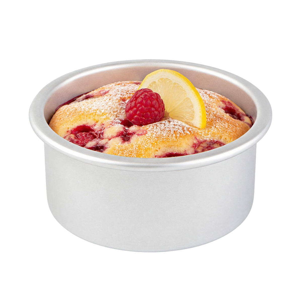 Restaurantware-Met Lux 4 x 2 Inch Straight-Sided Baking Tins, 12 Round Cake Pans - Oven-Ready, Freezable, Anodized Aluminum Round Baking Pans, Greaseproof, For Layer Birthday Cakes