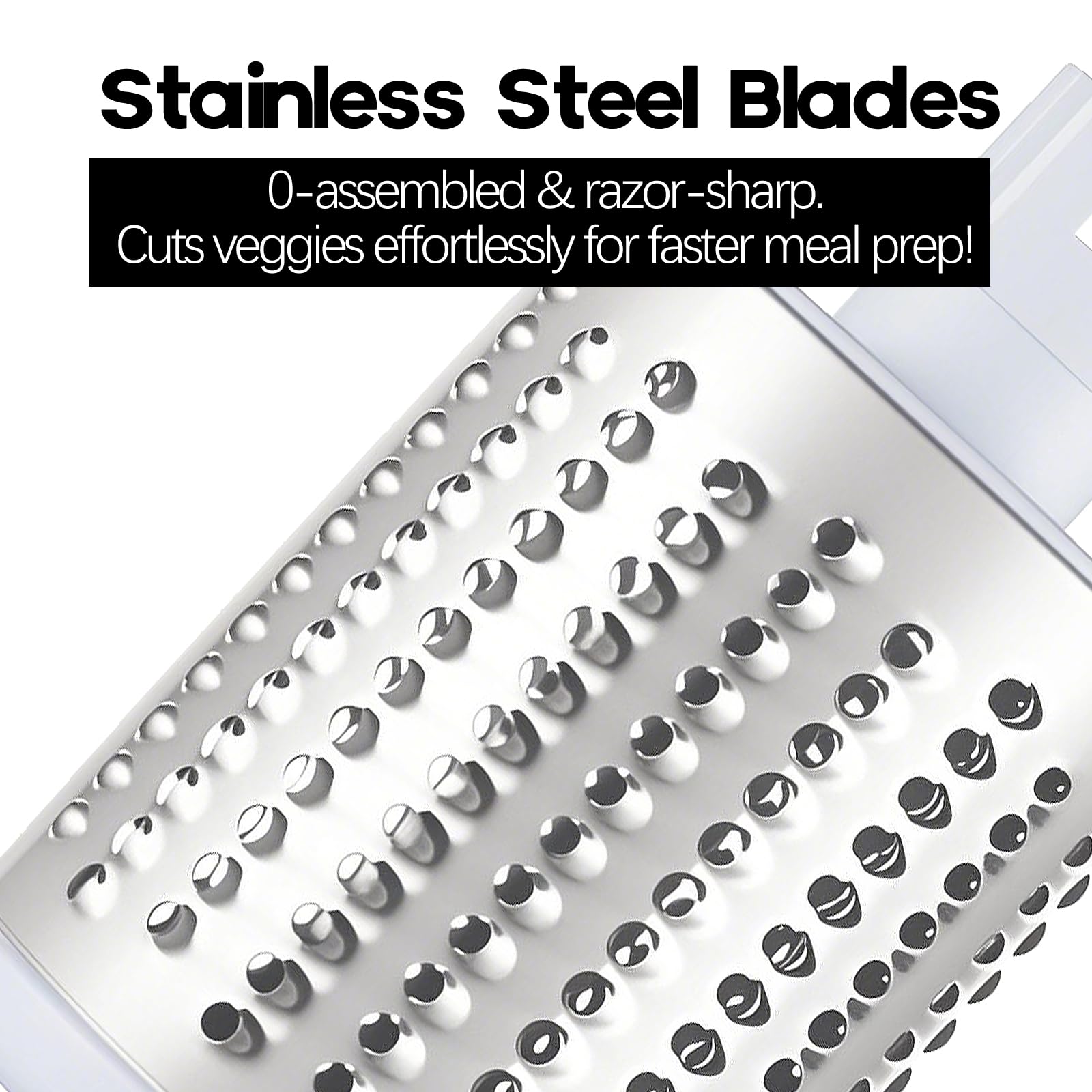 Ancevsk Cheese Grater Hand Crank, Rotary Vegetable Shredder with Handle and Strong Suction base, 3 in 1 Kitchen Speed Spin Veggie Slicer Nut Grinder for Pizza Top, Hash brown, Salad and More (Blue)