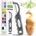Spring Chef Swivel Potato Peeler for Kitchen with Ergonomic Handle, Gray