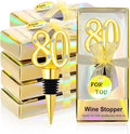 30Pcs 80th Birthday Party Favors Wine Stopper 80 Years Old Wine Bottle Stoppers With Gift Box For 80th Wedding Anniversary Party Favor Decoration Souvenirs Wedding Guest Wine Stopper Individual Gift