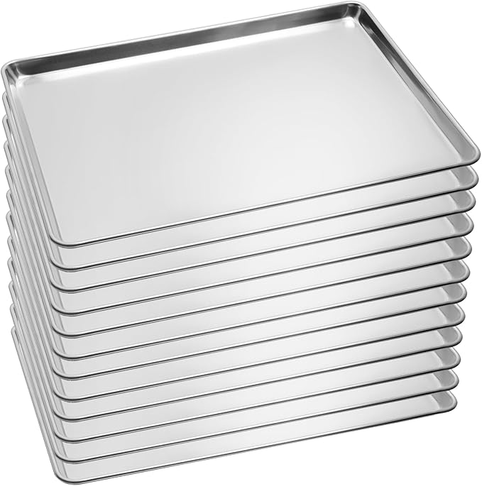 BIEAMA 12 Pack 26" x 18" Full Size Baking Sheet Pan, Aluminum