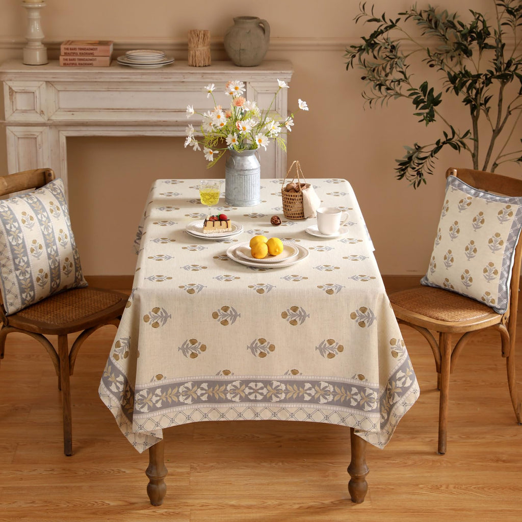 patdrea Vintage French Linen Tablecloth,Square,55"x55"-Istana A