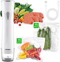 VENMATE Reusable Vacuum Sealer Bags, 15 Pack BPA-Free 8×8 Inch, Heavy-Duty Commercial Grade, Leak-Proof, Freezer Microwave Sous Vide Safe (White Vacuum Sealer + 30 Bags)