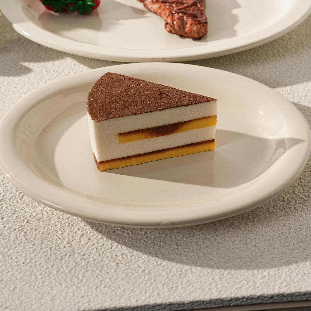 IRESTAURANT PLUS Stoneware Narrow Rim Commercial Grade Dinnerware, America White, Oval Platter 9.5" x 7.25", Cae of 24