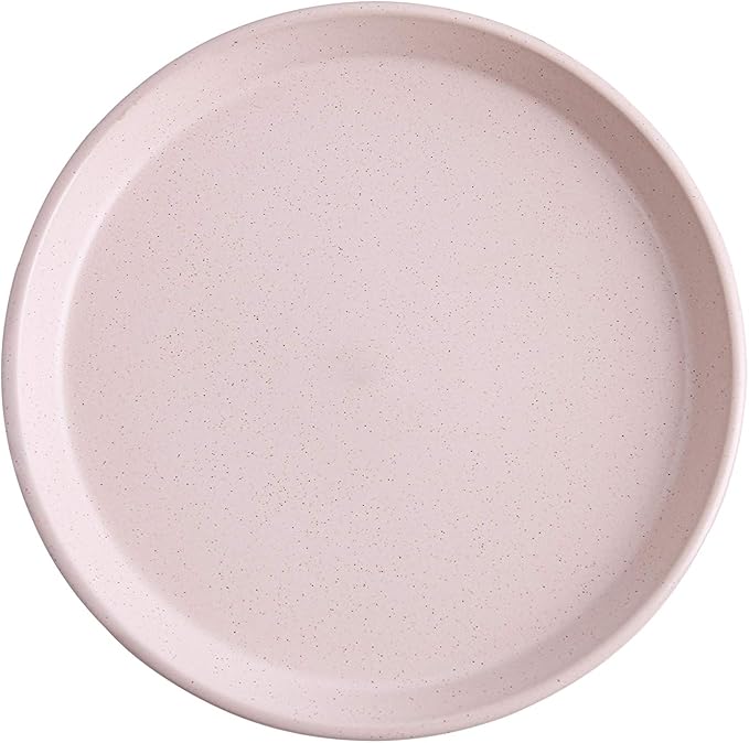 Stone Lain Albie Stoneware 32-Piece Modern Dinnerware Set, Kitchen Plates and Bowls Sets, Service for 8, Pink, Microwave & Dishwasher Safe