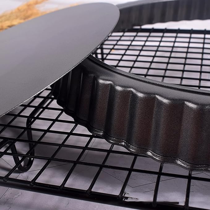 Moofey Tart Pan with Removable Bottom, Non Stick Quiche Baking Dish, Large Fluted Quiche Pan for Baking, 13 Inch