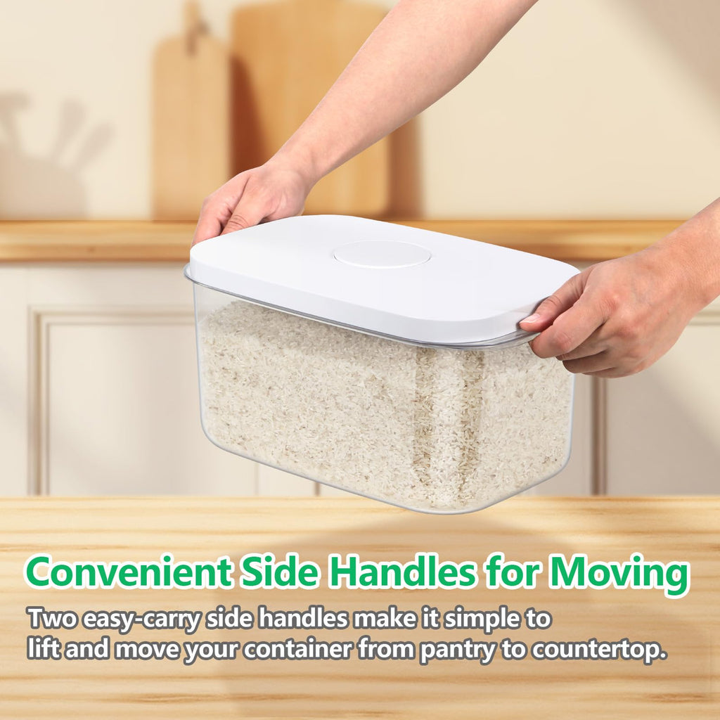 Airtight 12 Lbs Flour Sugar Storage Containers 6.34 Qt Rice Holder BPA Free