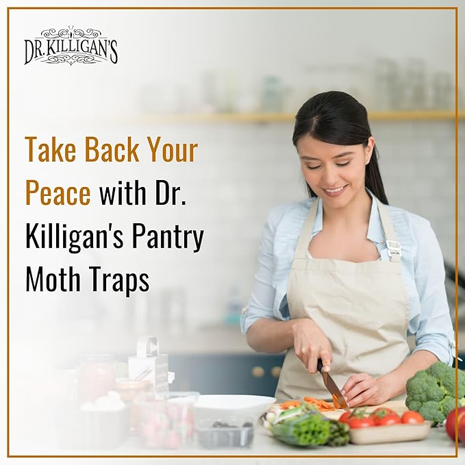 Dr. Killigan's Pantry Moth Traps with Pheromones Prime, 6 Pack, Black