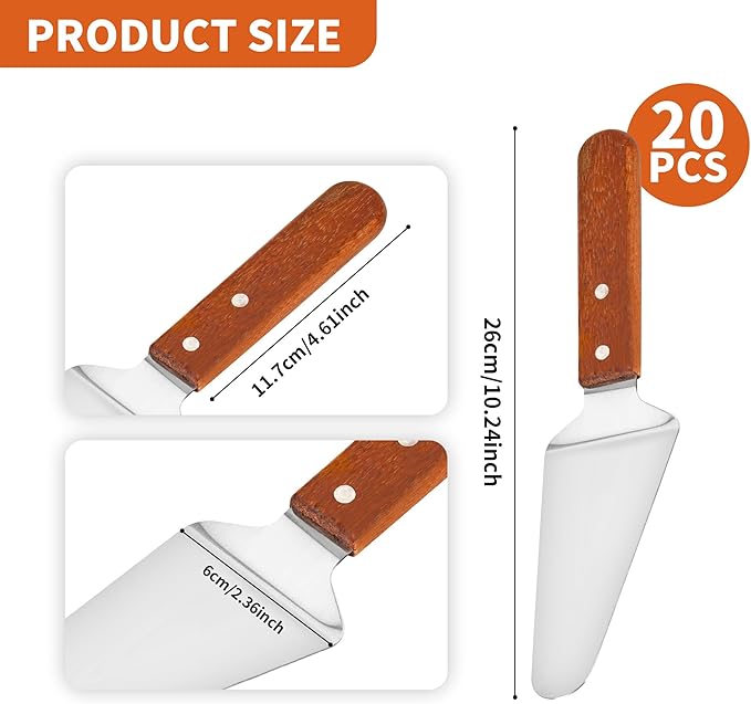 KEJJNYER 20 Pack Pizza Server Spatula, 10.2 x 2.4 Inches