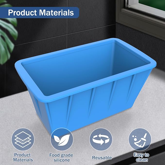 Extra Large Ice Block Molds 4 Pack 32LB for Cold Plunge Tub
