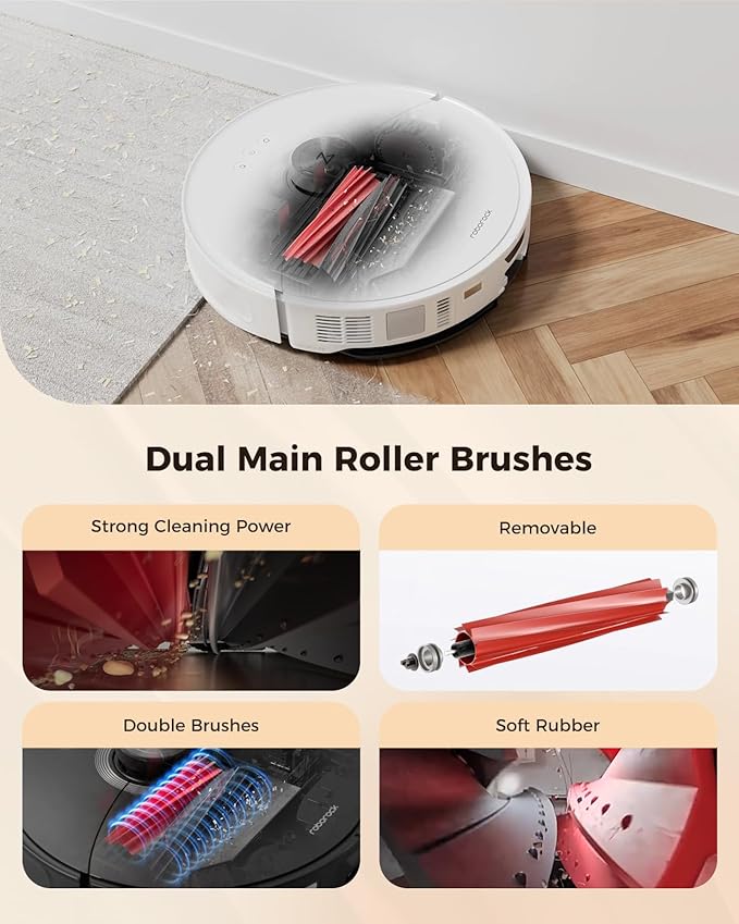 30pcs Accessories Kit for Roborock S8 MaxV Ultra/S8 Max Ultra Robot Vacuum Cleaner, Replacement parts with 6 Activated Carbon Dust Bags, 2 Main Brushes, 4+4 Mop Cloths, 4 HEPA Filters, 6 Side Brushes