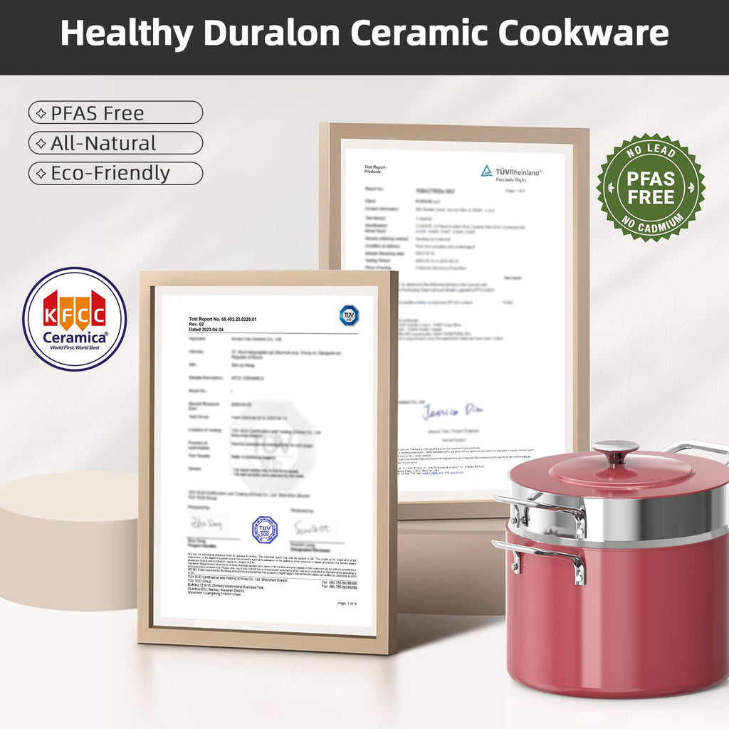 Nuwave Lux 13pc Forged Lightweight Nonstick Ceramic Cookware Set, PFAS-Free