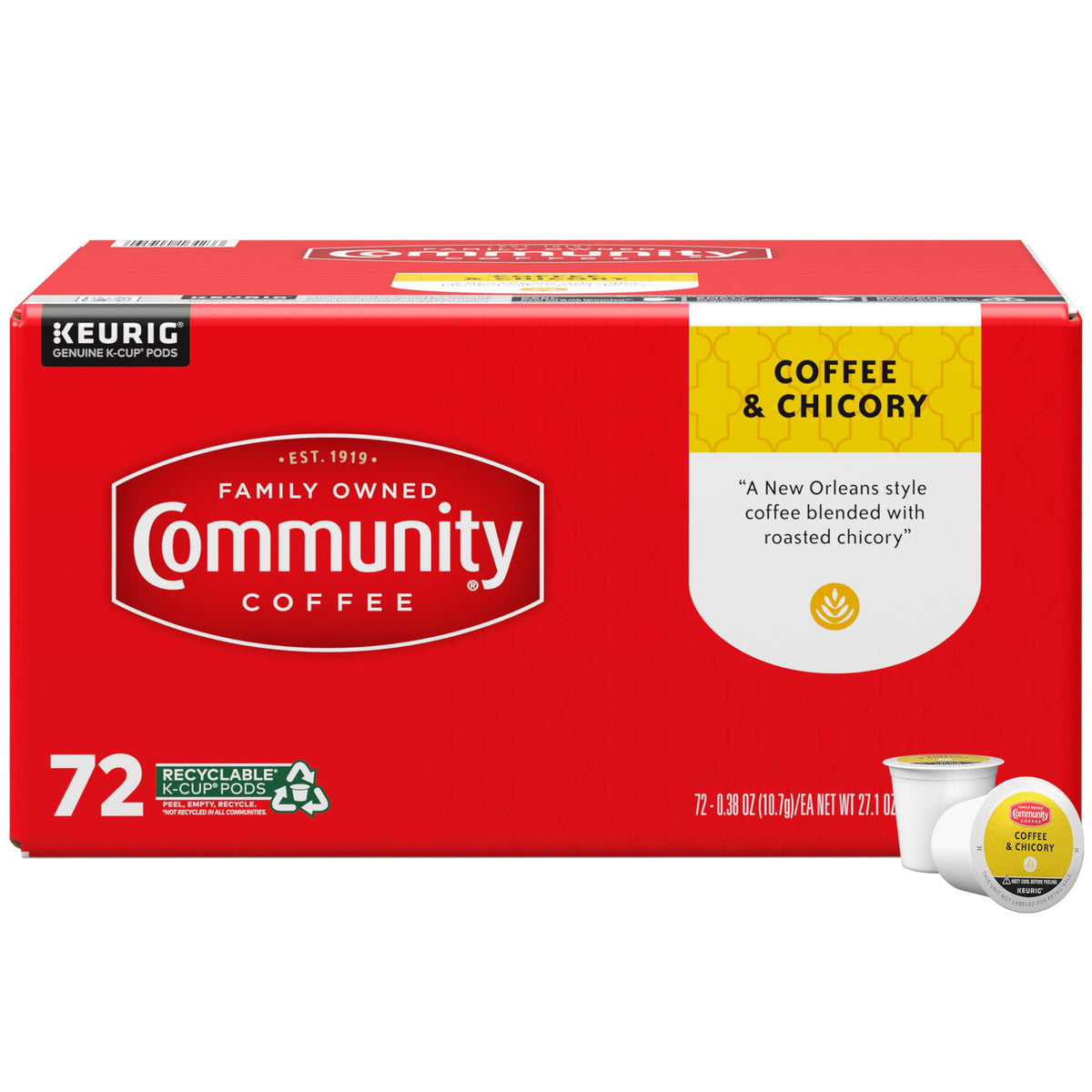 Community Coffee Grandma's Sugar Cookie Keurig K-Cup Pods, Limited Edition Holiday Flavor, Natural Ingredients, 10 Count (Pack of 1)
