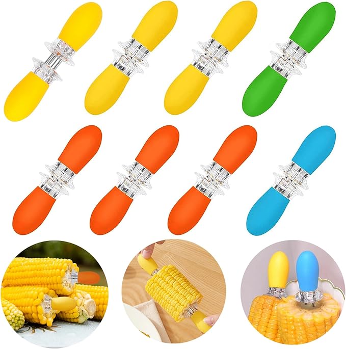 16 Pcs/8 Pairs Corn Holders, Stainless Steel Corn on The Cob Holders