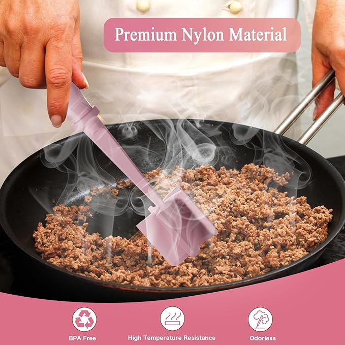 2 Pack Meat Chopper Ground Beef Masher Tool for Hamburger