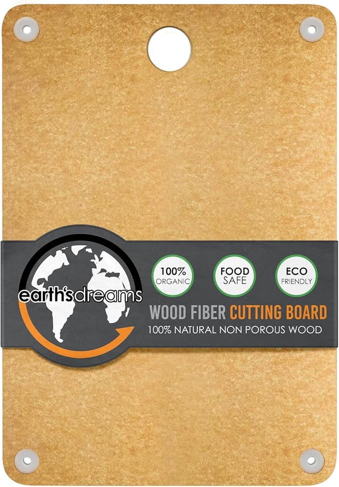Earth’s Dreams Composite Wood Cutting Board 17” x 12” - Tan, Chopping Board