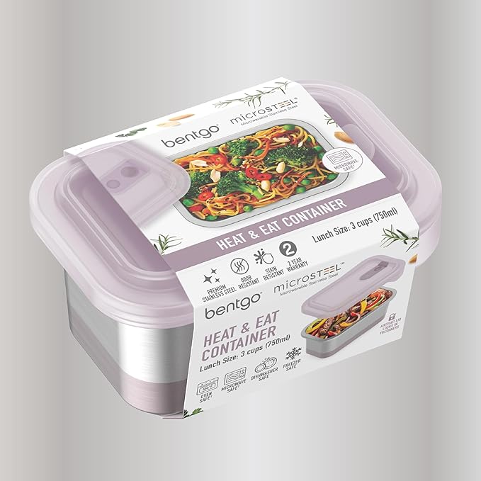 Bentgo MicroSteel Heat & Eat Leak-Proof Stainless Steel Container