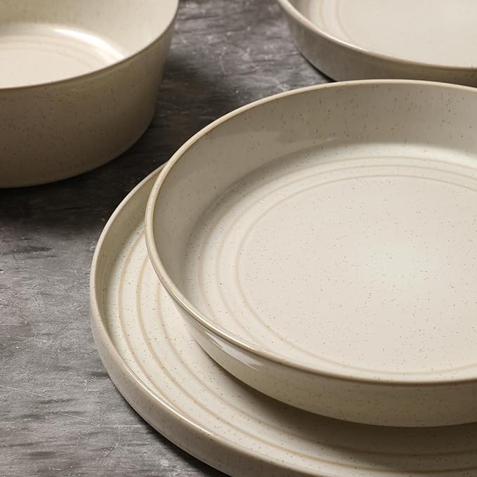 Claire Stoneware Pasta Bowl Set - White