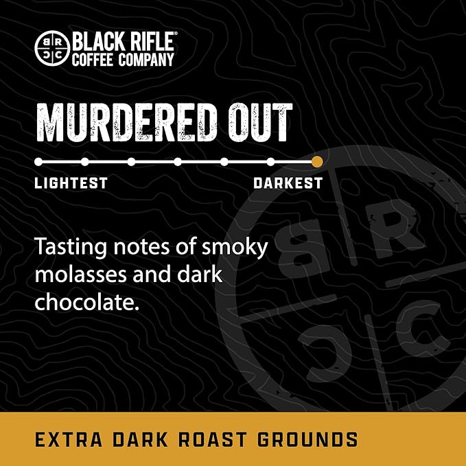 Black Rifle Coffee Dark Roast Ground Coffee Murdered Out 12 oz