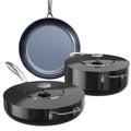Nuwave Essential Series 5PC Ceramic Cookware Set PFAS-Free, Dishwasher Safe