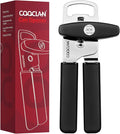 COOCLAN Multifunction Magnetic Manual Can Opener and Bottle Opener, Black