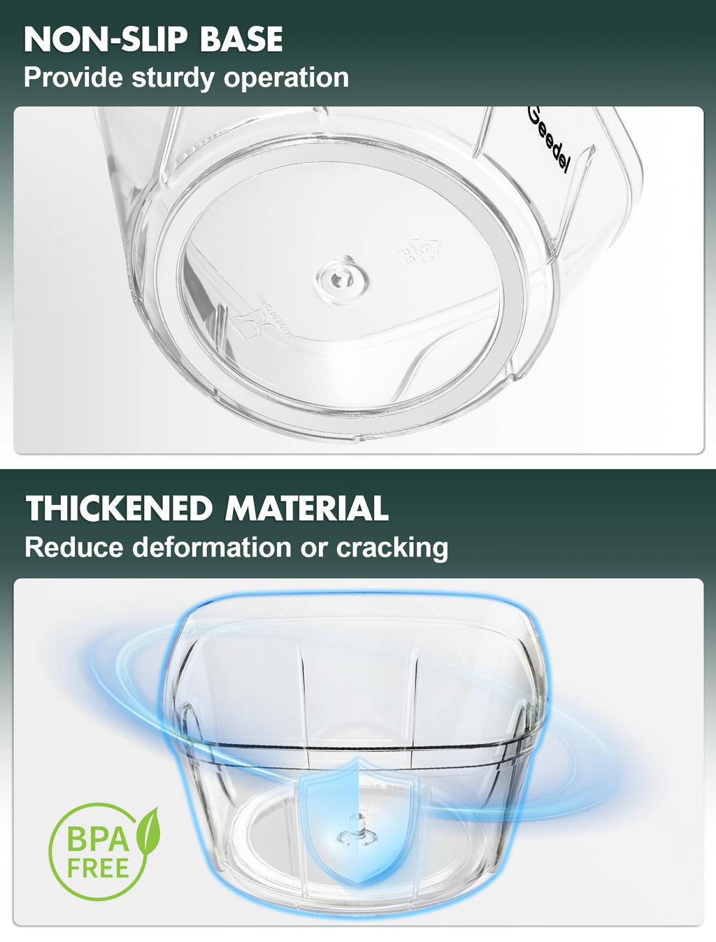 Geedel Vegetable Chopper, Manual Food Chopper with Hand Pull String, 500ml