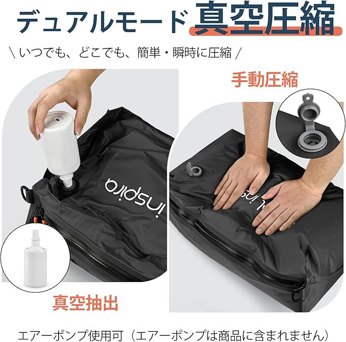 Vacuum Packing Cube 22L Carry-On for Suitcase with Wireless Pump