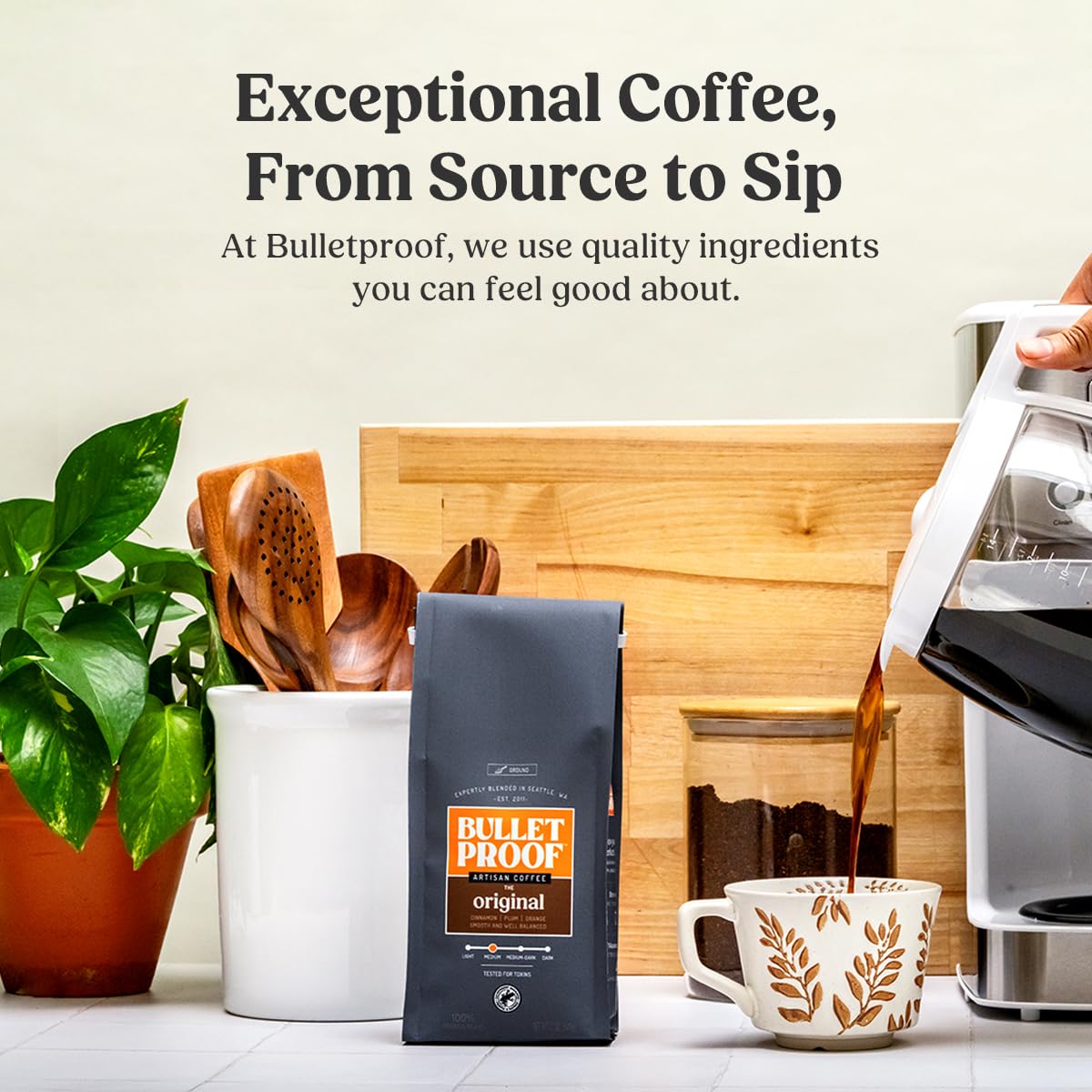 Bulletproof Original Medium Roast Ground Coffee, 12 oz (3-pack)