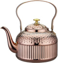 SANQIAHOME Antique 1.8L (60 Oz) Stainless Steel Teapot with Infuser Copper