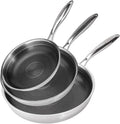 RisenutX Hybrid 12 inch Stainless Steel Non Stick Skillet