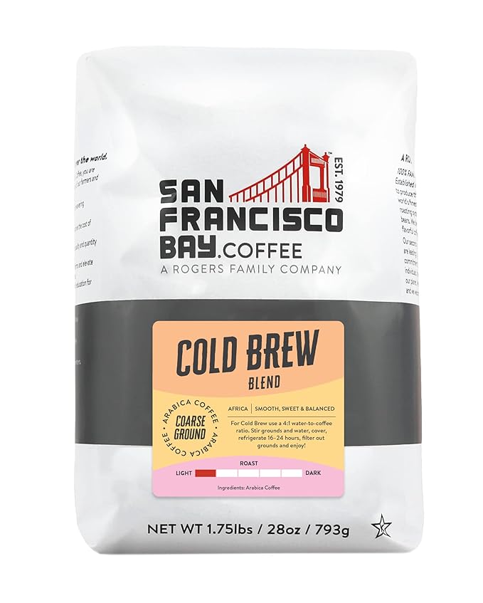 San Francisco Bay Coffee Cold Brew Blend Ground Coffee, 28 oz bag