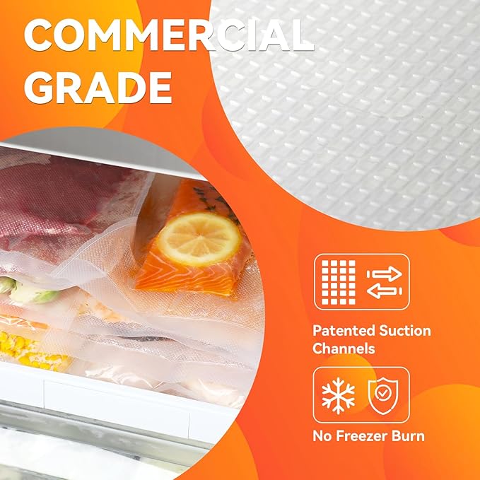 Wevac Vacuum Sealer Bags,150Pcs Gallon 11"x16", Quart 8"x12", Pint 6"x10"