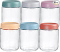 Yephets 16 oz Glass Jars with Airtight Lids, Wide Mouth Mason Jars, Glass Storage Containers for Fruit, Overnight Oats, Salad Dressing, Sauce, Cereal, Yogurt, Snacks (6)