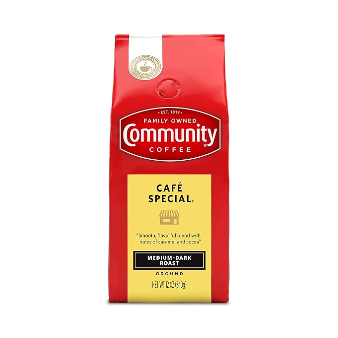 Community Coffee Café Special Medium Dark Roast Ground Coffee, 12 Ounce Bag